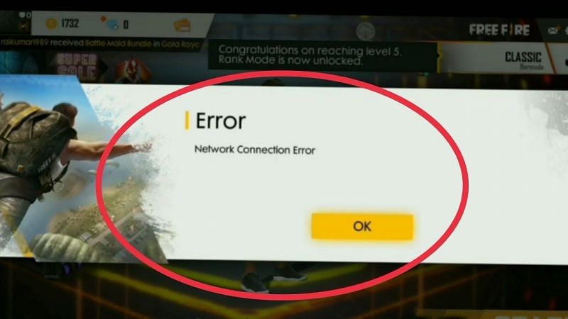 Connection Error in Free Fire