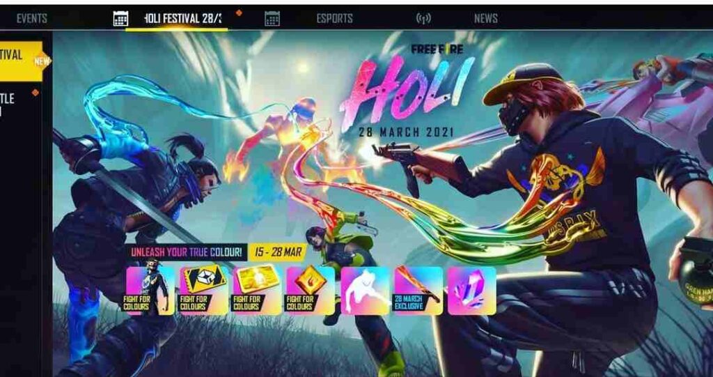 Free Fire MAX Holi Event